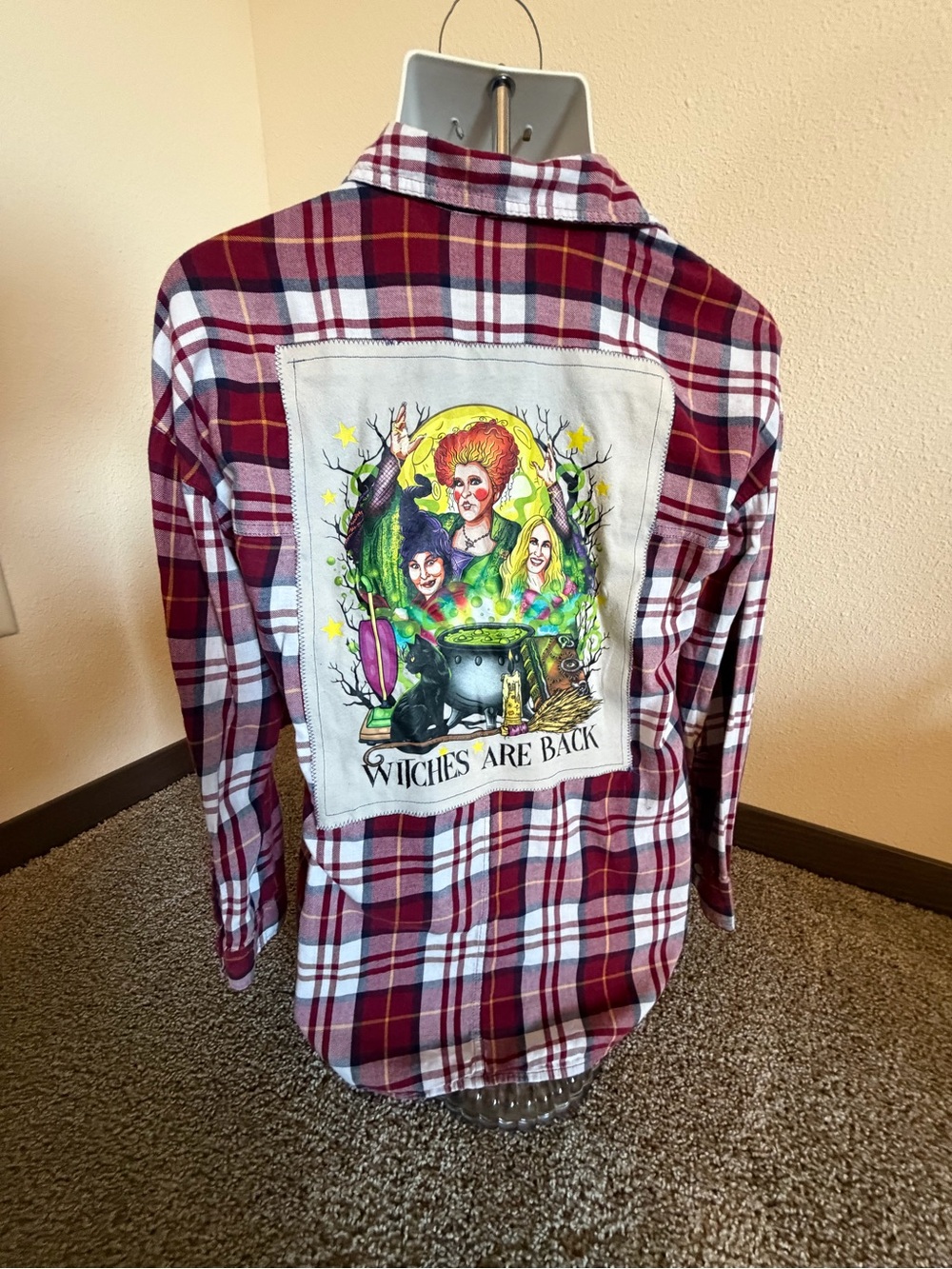 Hocus Pocus Upcycled Flannel